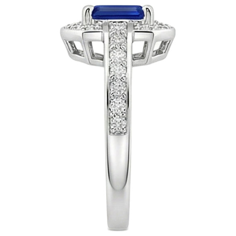 natural emerald sapphire 1.70ct ring top view