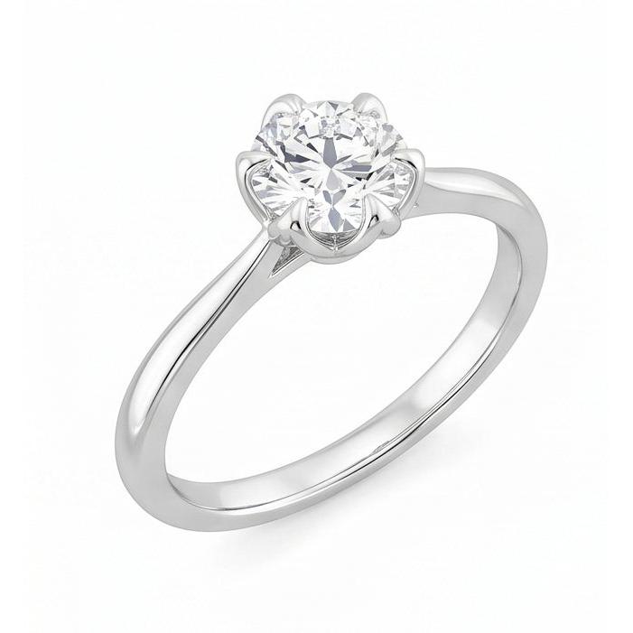 1.70 Ct Solitaire Sparkling Real Round Cut Natural Earth Mined Diamond ( Not Lab Grown ) Wedding Ring White Gold