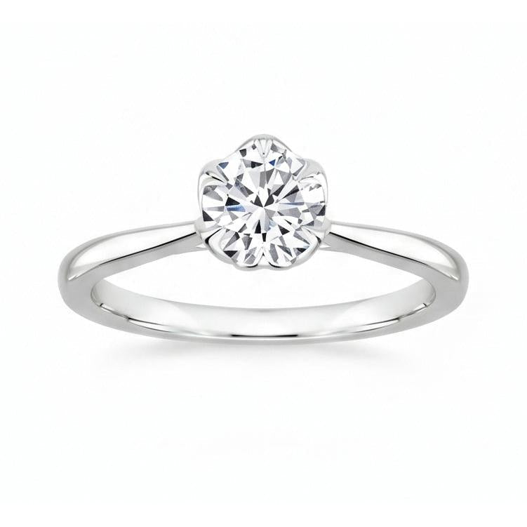 1.70 Ct Solitaire Sparkling Round Cut Natural Earth Mined Diamond Wedding Ring White Gold