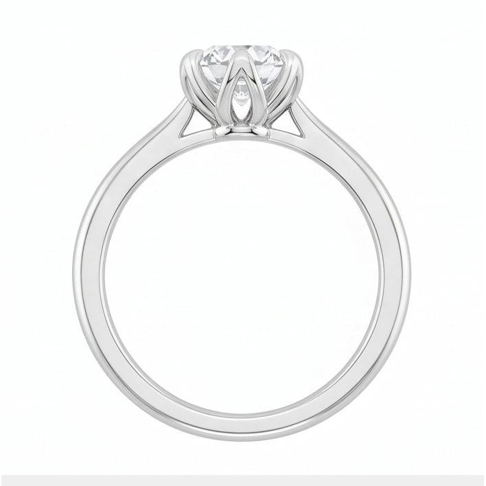 1.70 Ct Solitaire Sparkling Round Cut Natural Earth Mined Diamond Wedding Ring White Gold