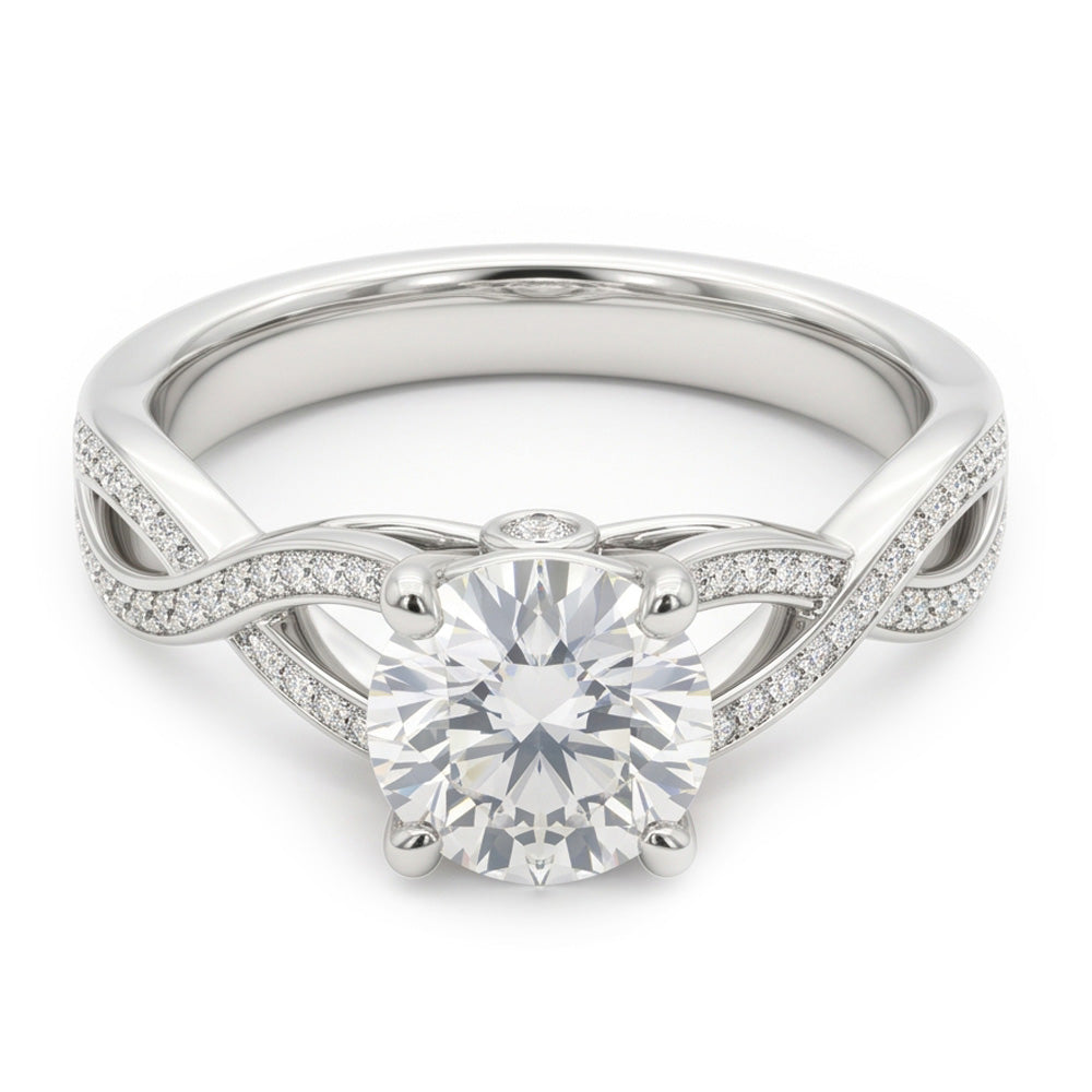 1.75 Carats Natural Earth Mined Diamond ( Not Lab Grown ) Anniversary Ring 14K White Gold