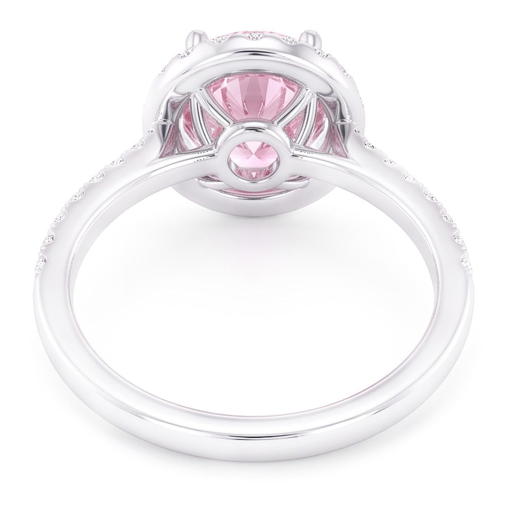 1.75 Carats Pink Sapphire & Natural Earth Mined Diamond ( Not Lab Grown )  Gemstone Engagement Ring