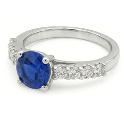 Natural Sapphire Ring 1.75ct - White Gold 14K