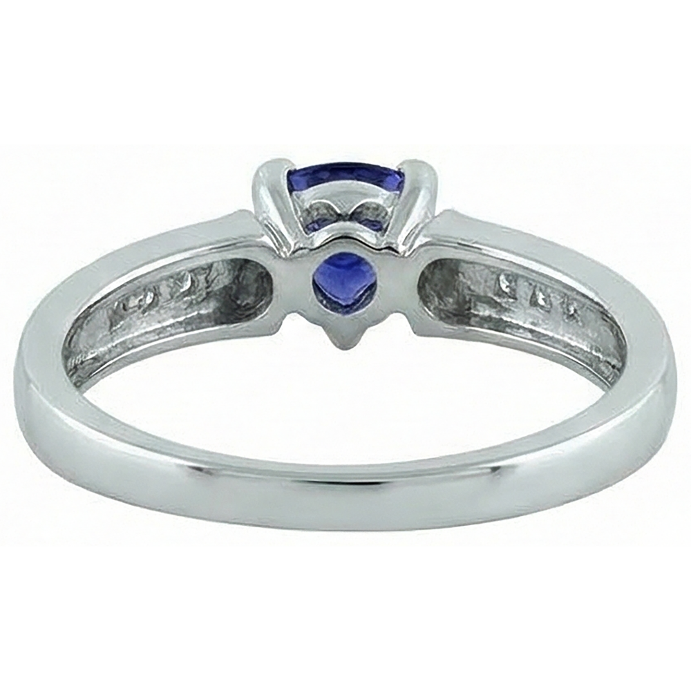 1.75 Carats Trillion AAA Tanzanite Natural Earth Mined Diamond ( Not Lab Grown ) s Fancy Ring White Gold 14K