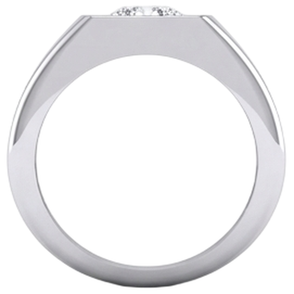 1 Carat F VS1 Natural Earth Mined Diamond ( Not Lab Grown )  Men's Solitaire Ring 14K White Gold