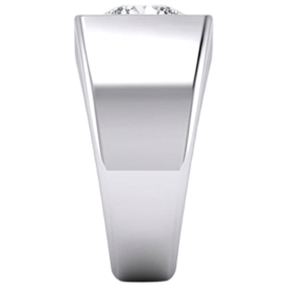 1 Carat F VS1 Natural Earth Mined Diamond ( Not Lab Grown )  Men's Solitaire Ring 14K White Gold