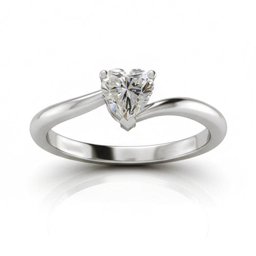 1 Carat Genuine Heart Natural Earth Mined Diamond ( Not Lab Grown ) Ring Ladies Jewelry