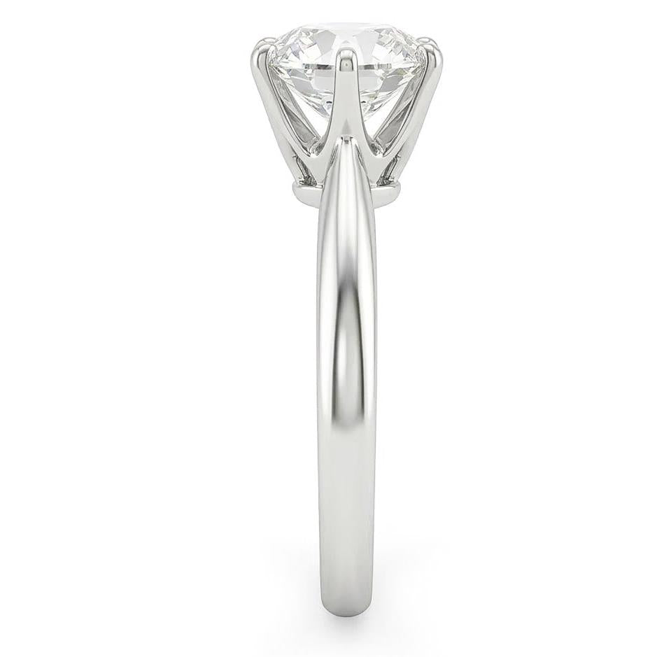 1 Carat Genuine Natural Earth Mined Diamond Solitaire Engagement Ring White Gold 14K Ring Jewelry