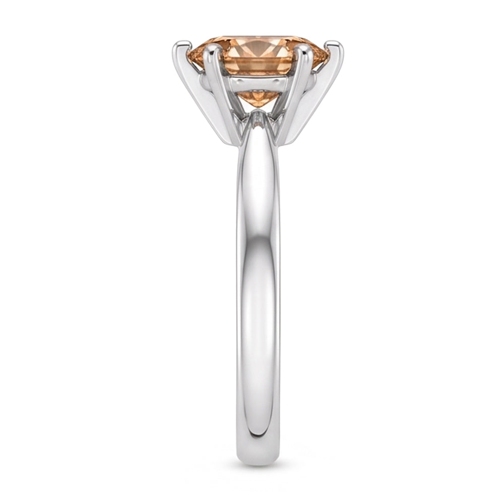 1 Carat Oval Champagne Natural Earth Mined Diamond ( Not Lab Grown )  Wedding Ring Gemstone