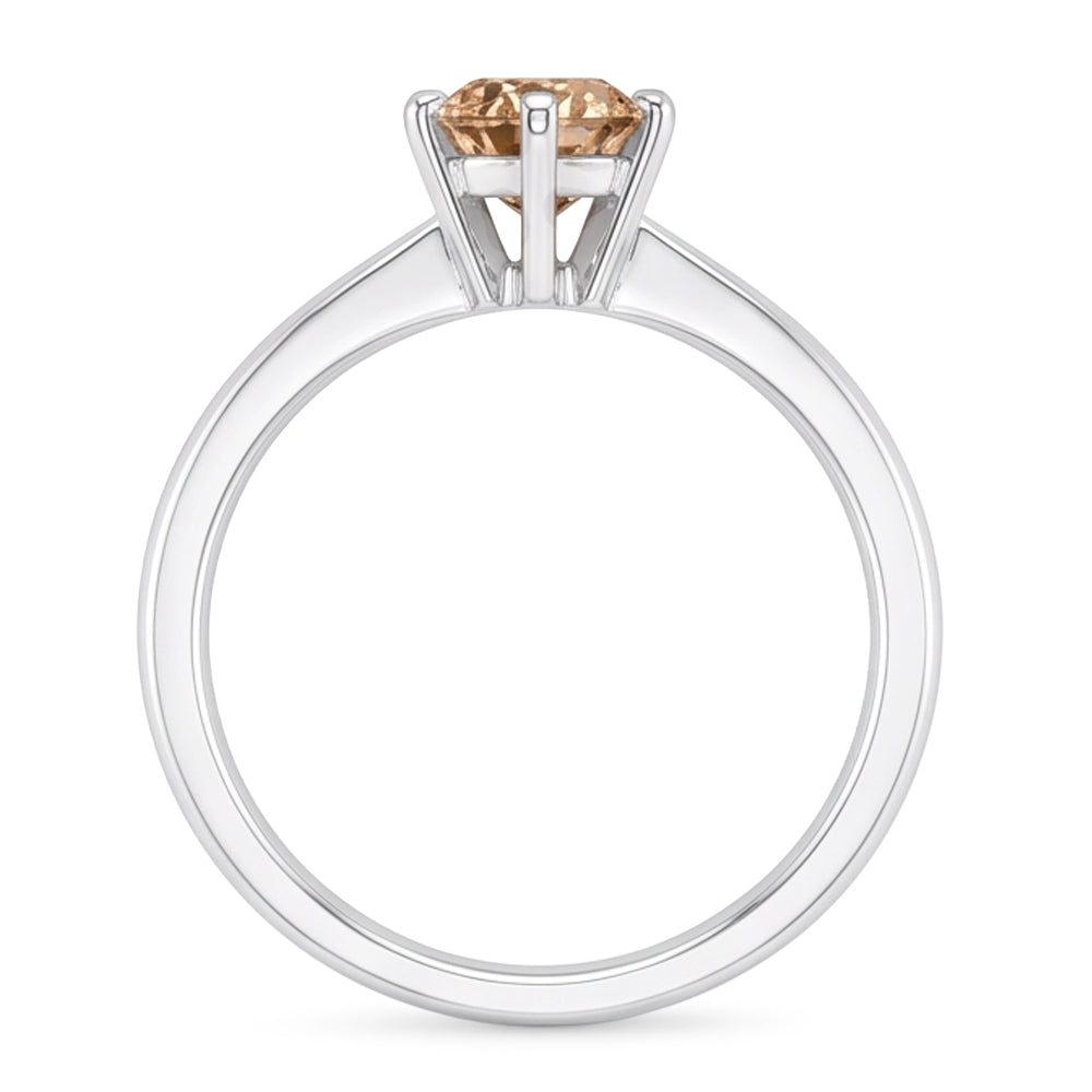 1 Carat Oval Champagne Natural Earth Mined Diamond ( Not Lab Grown )  Wedding Ring Gemstone