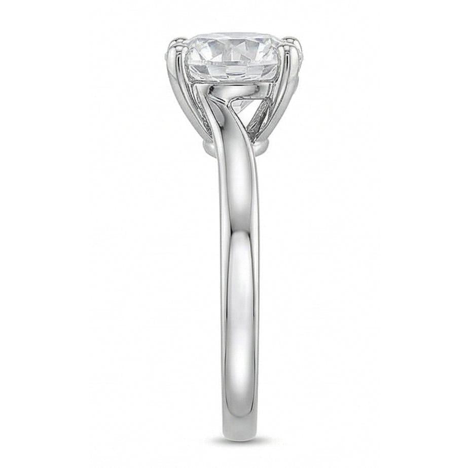 1 Carat Round Cut Solitaire Genuine Natural Earth Mined Diamond Wedding Lady Ring 4 Prongs
