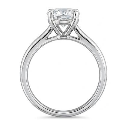 1 Carat Round Cut Solitaire Genuine Natural Earth Mined Diamond Wedding Lady Ring 4 Prongs