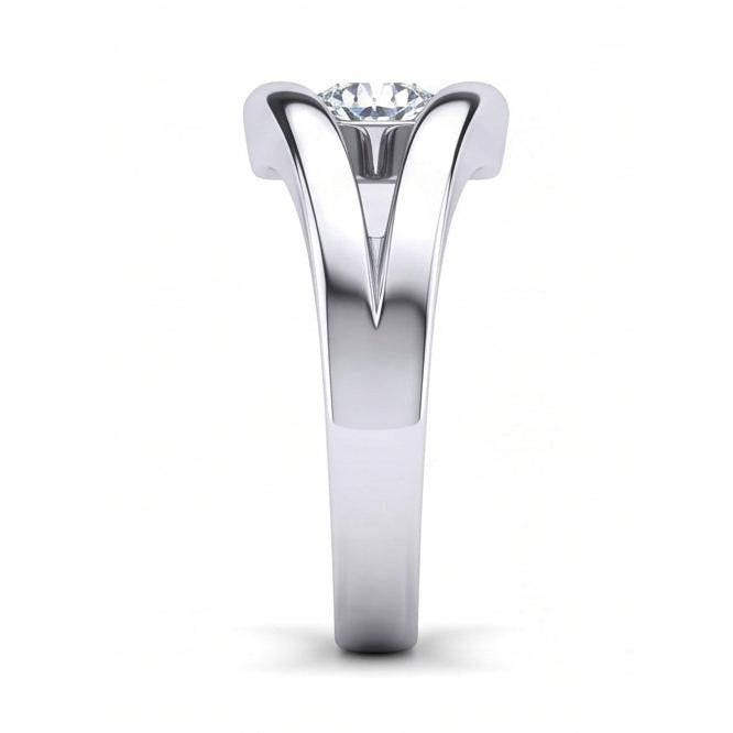 Natural Diamond Ring 1ct - White Gold 14K