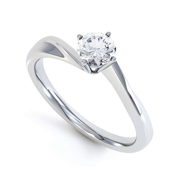 1 Carat Solitaire Prong Set Natural Earth Mined Diamond Engagement Ring 14K White Gold