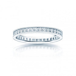 1.11 Ct Antique Style Lab Grown Diamond Lady Wedding Band White Gold 14K