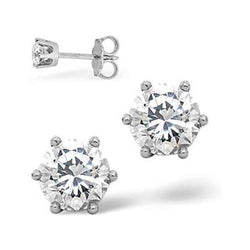 1.20 Ct Round Genuine Diamonds Platinum Stud Earring