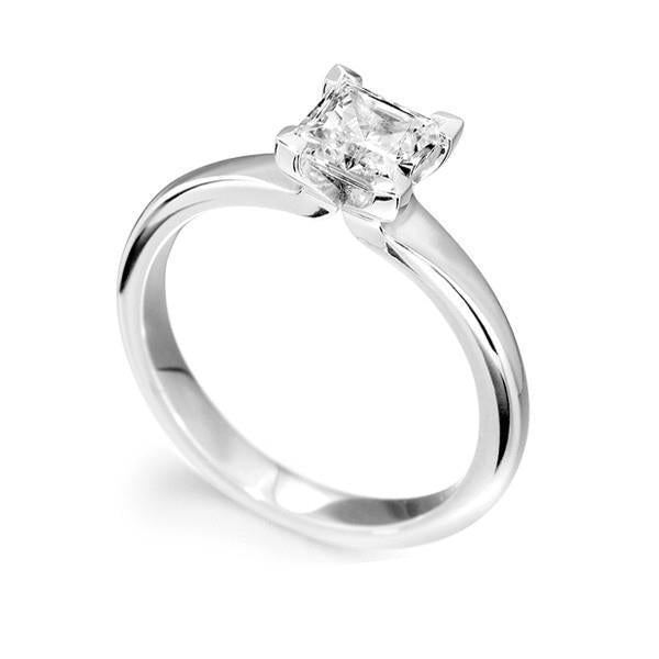 1.20 Ct Solitaire Genuine Diamond Engagement Ring White Gold 14K