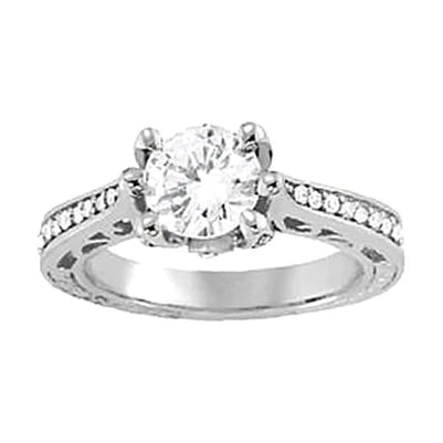 1.23 Carat Real Diamond Engagement Ring With Accents Women Jewelry