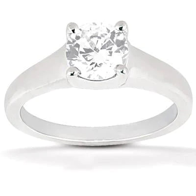 1.25 Carat Natural Diamond Solitaire Ring White Gold