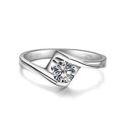 1.25 Ct Solitaire Gorgeous Brilliant Cut Real Natural Earth Mined Diamond Engagement Ring