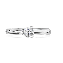 1.25 Ct Solitaire Round Cut Genuine Diamond Ring White Gold