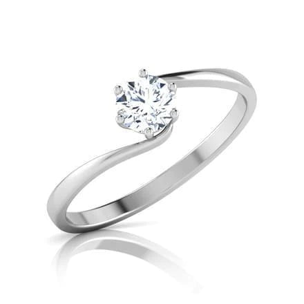 1.25 Ct Solitaire Women Round Cut Genuine Diamond Wedding Ring