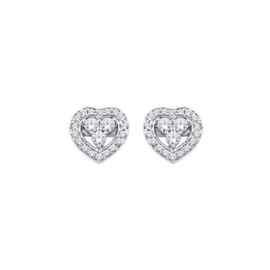 1.30 Ct Round Brilliant Cut Natural Diamond Women Stud Halo Earring