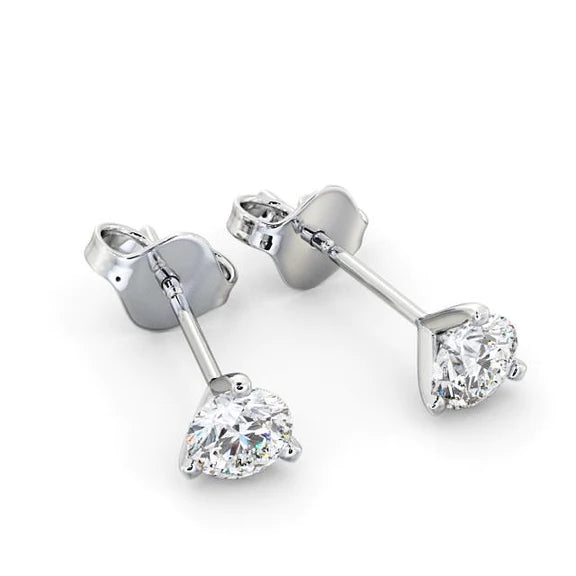 1.35 Ct Round Genuine Diamond Stud Women Earring