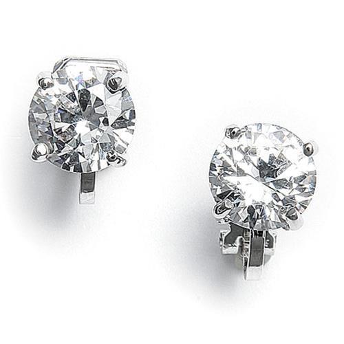 1.3 Ct Round Brilliant Genuine Diamond Stud Earring 14K White Gold