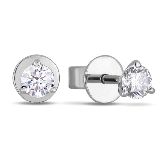 1.40 Ct Solitaire Round Cut Real Diamond Stud Earring