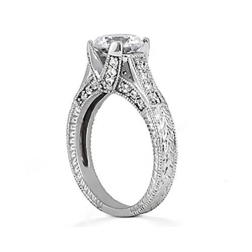 1.43 Ct. G VS1 Round Real Diamond Engagement Ring Gold Jewelry