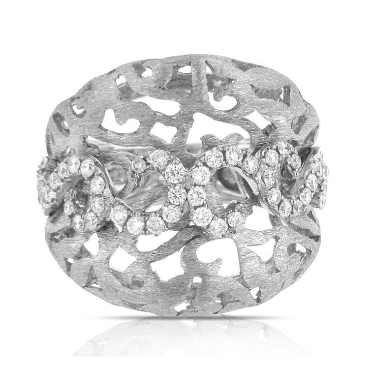 1.46 Carats Real Diamond Engagement Anniversary Fancy Ring White Gold 