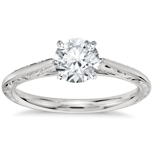 1.50 Carat Big Round Cut Solitaire Genuine Diamond Engagement Ring
