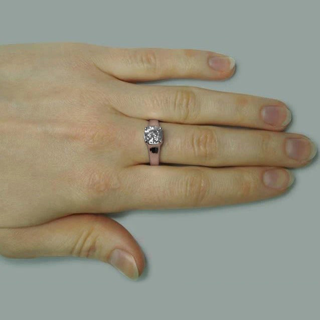 1.50 Carat Round Brilliant Natural Earth Mined Diamond Solitaire Ring Rose Gold