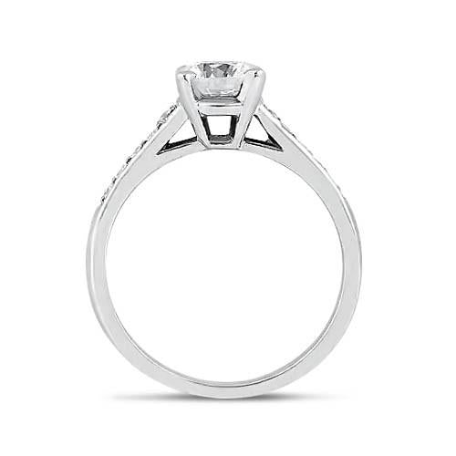 1.50 Carat Round Brilliant Natural Diamond Anniversary Ring White Gold 14K