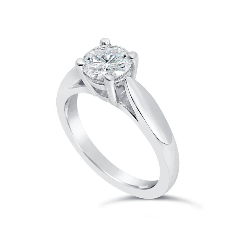 1.50 Carat Round Cut Solitaire Real Diamond Engagement Ring