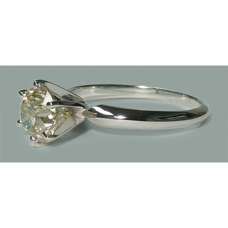 1.50 Carat Round Cut Natural Diamond Engagement Ring