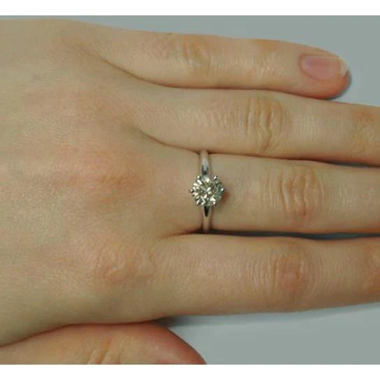 1.50 Carat Solitaire Cut Natural Diamond Engagement Ring