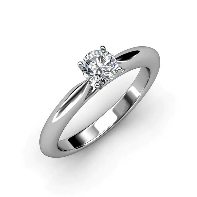 1.50 Carat Solitaire Round Cut Natural Diamond Engagement Ring