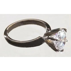 1.50 Carats Genuine Diamond Solitaire Engagement Ring 14K White Gold