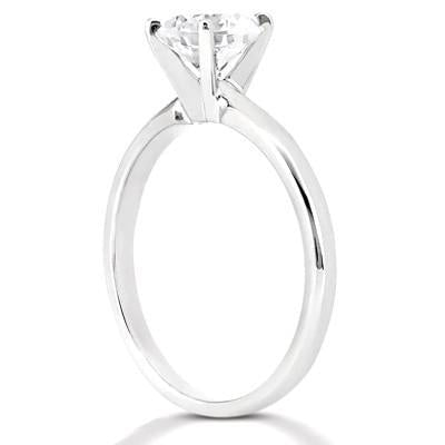 1.50 Carats Genuine Diamond Solitaire Ring White Gold Jewelry