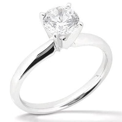 1.50 Carats Genuine Diamond Solitaire Ring White Gold Jewelry