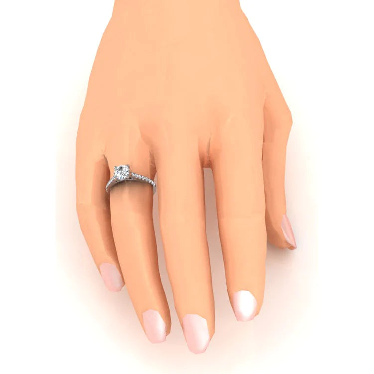  Solitaire Ring With Accents