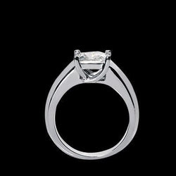 1.50 Carats Princess Real Diamond Solitaire Ring 4 Prongs Gold Jewelry