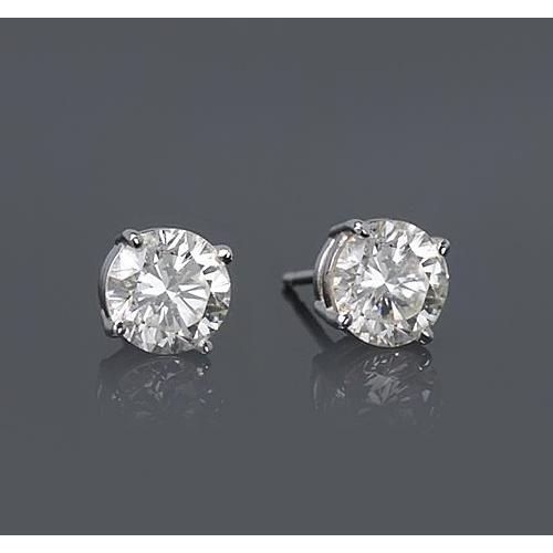 1.50 Carats Round Genuine Diamond Stud Earring