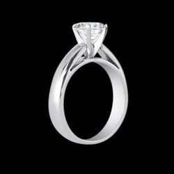 1.50 Carats Round Solitaire Cathedral Setting Real Diamond Ring