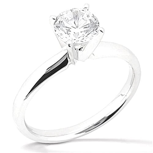 1.50 Ct. Genuine Diamond Solitaire Ring White Gold 18K Jewelry