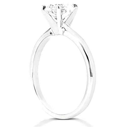 1.50 Ct. Genuine Diamond Solitaire Ring White Gold 18K Jewelry