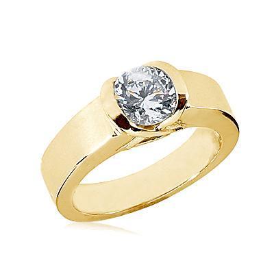1.50 Ct. Men's Ring Beautiful Genuine Diamond Yellow Gold