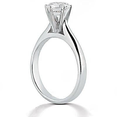 1.50 Ct. Natural Diamond Solitaire Engagement Ring White Gold 14K
